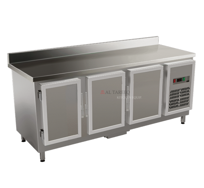 Work Top Freezer W/Back Guard 3 Door - Model WFD3SB-207-CL
