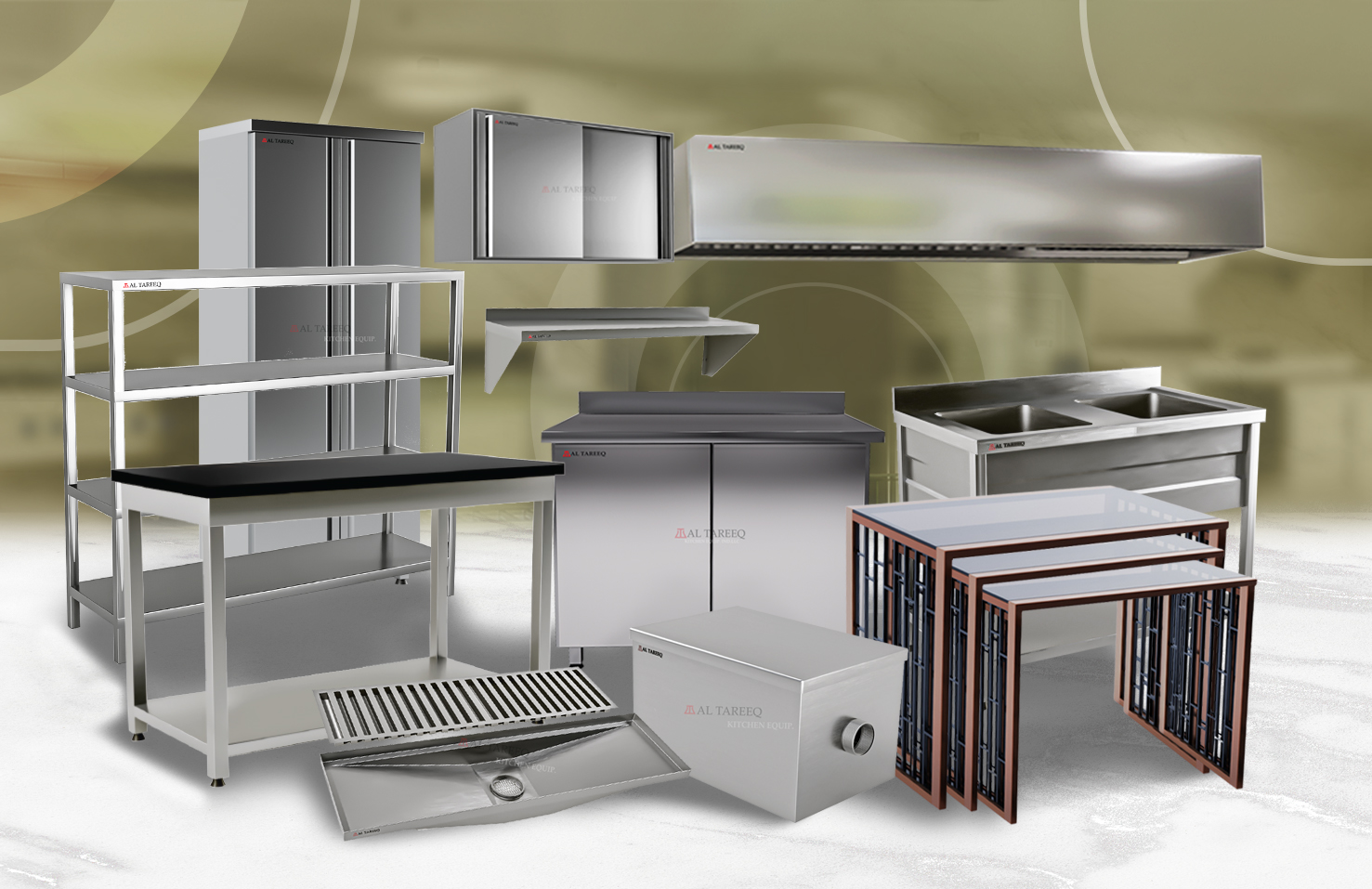 neutral line stainless steel kitchen equipment