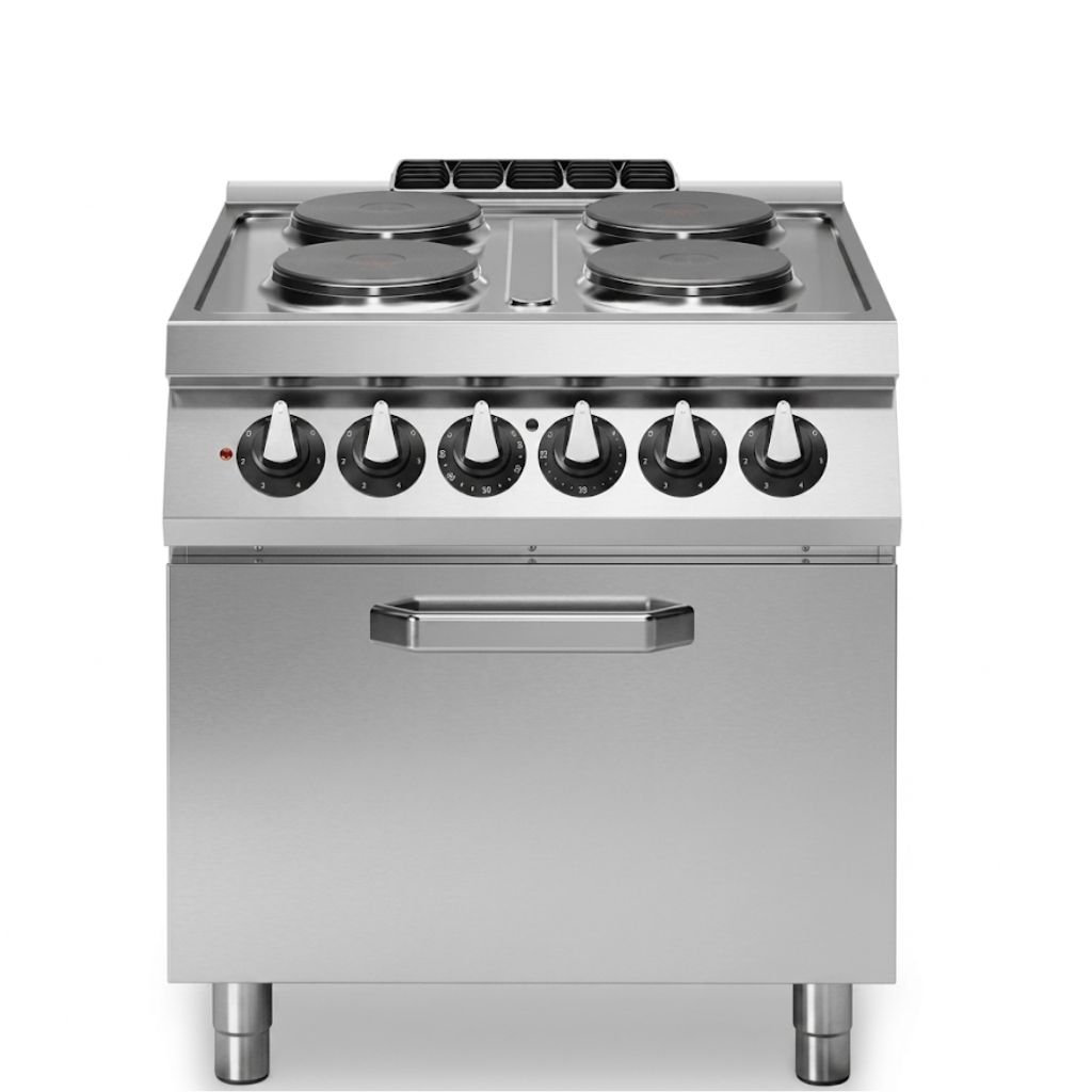 Al Tareeq kitchen Equipments Commercial 4-Round Hotplate Range with Static Oven (R90 Series) 1 Commercial 4-Round Hotplate Range with Static Oven (R90 Series)