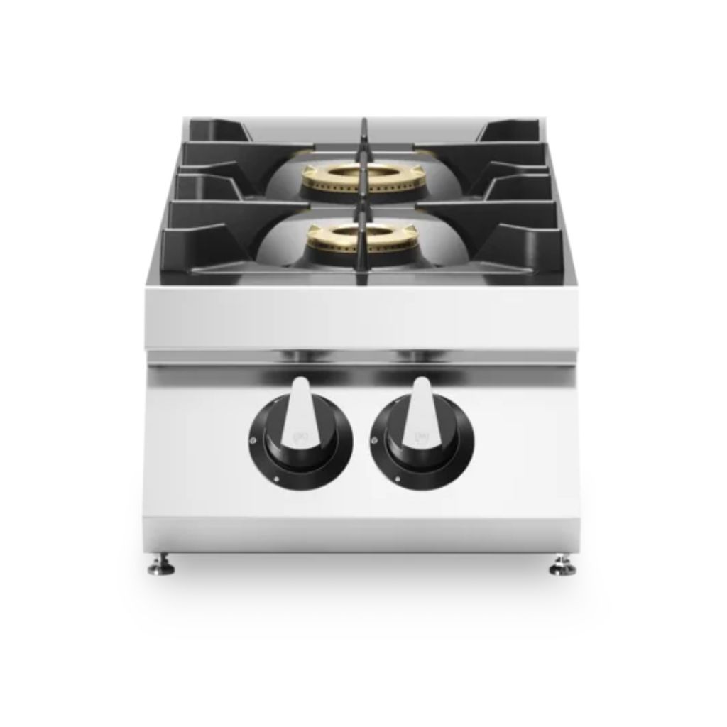 Al Tareeq kitchen Equipments 2-Burner Stainless Steel Pressed Top Gas Range 1 Gas Range Pressed Worktop 2 Burners Top Unit