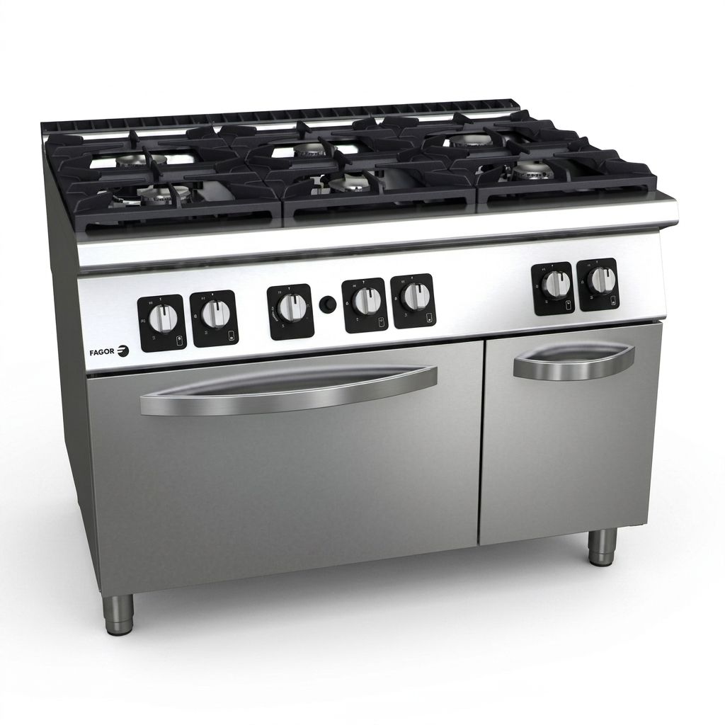 Al Tareeq kitchen Equipments 6 Burner Gas Range with Oven 1 6 Burner Gas Range with Oven